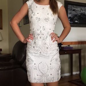 Size 0 White beaded homecoming dress